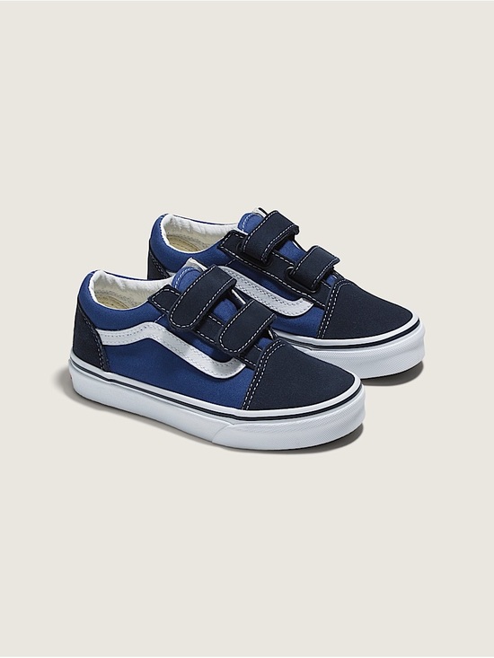 Vans Other - Vans Kids Navy and White Velcro Old Skool Sneakers